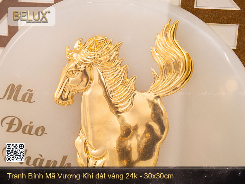 Tranh ngựa vượng khí dát vàng 24k&nbsp;